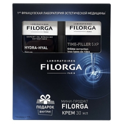 FILORGA Набор HYDRA-HYAL Сыворотка для увлажнения и восстановления объема 30 мл + Тайм-Филлер Крем 5XP  для коррекции морщин 30 мл