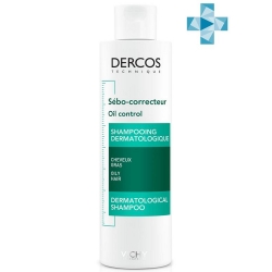 Регулирующий шампунь-уход для жирных волос VICHY Dercos 200мл