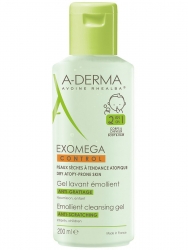 Очищающий гель 2-в-1 для тела и волос A-DERMA EXOMEGA CONTROL 200 мл