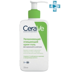 Увлажняющий очищающий крем-гель CeraVe для нормальной и сухой кожи лица и тела 236мл
