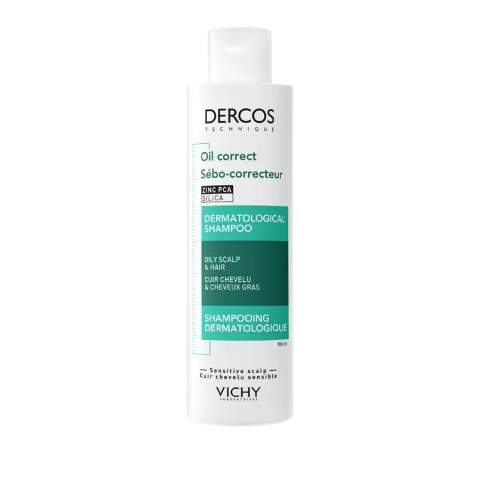 ДЕРКОС Oil Control Регулирующий шампунь-уход для жирной кожи головы VICHY, 200мл